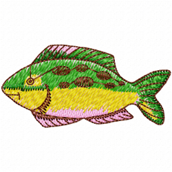 Fishes Embroidery Design 4 Fishes Embroidery Design 4